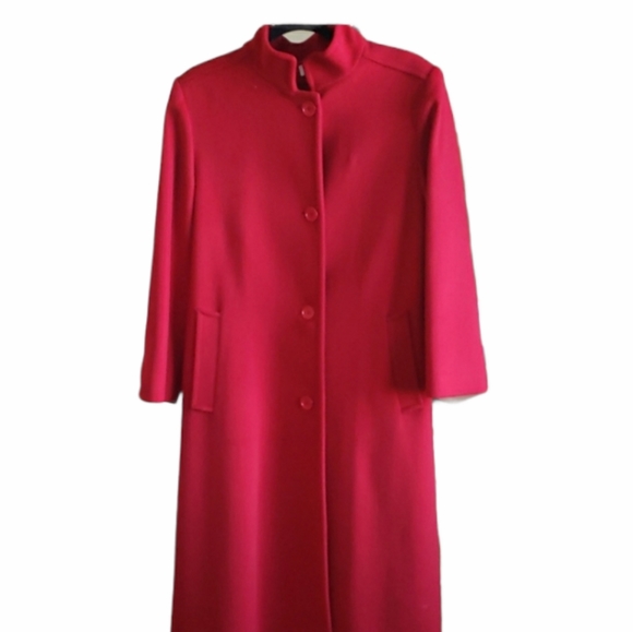 Forecaster of Boston Red Long Wool Coat Sz 5/6 - Picture 1 of 6